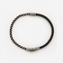 Armband herr i stål & läder, 21cm