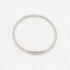 Vitt läderarmband med stålspänne, 18cm