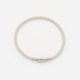 Vitt läderarmband med stålspänne, 18cm