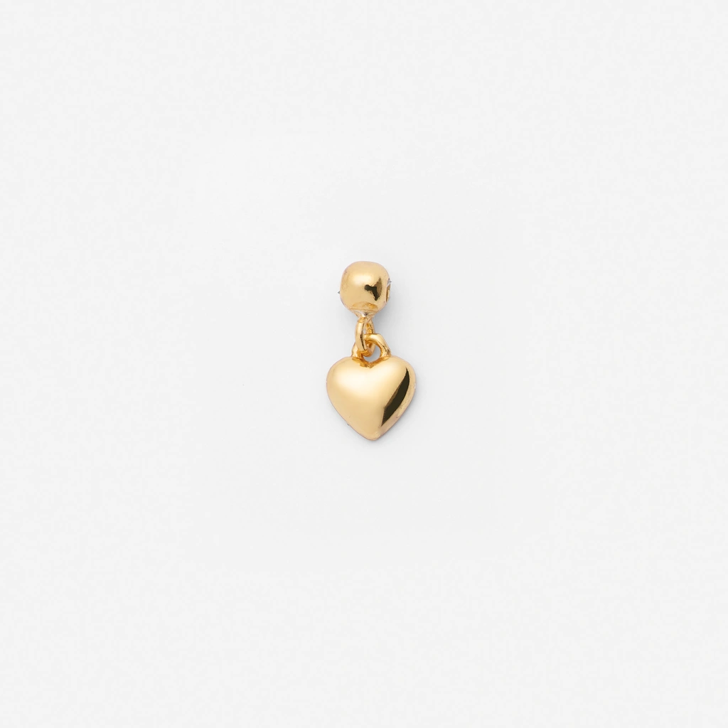 Hängsmycke i guldpläterat silver - blankt hjärta