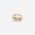 18k Guldpläterad ring - dubbel twist, st.16
