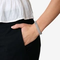 Rhodiumpläterat armband med fem rader Zirkonia