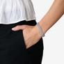 Rhodiumpläterat armband med fem rader Zirkonia