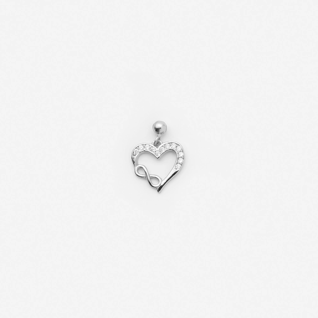 Hängsmycke i silver - hjärta & infinitysymbol