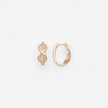 18K Guldpläterade örhängen - Hoops med Infinitysymbol