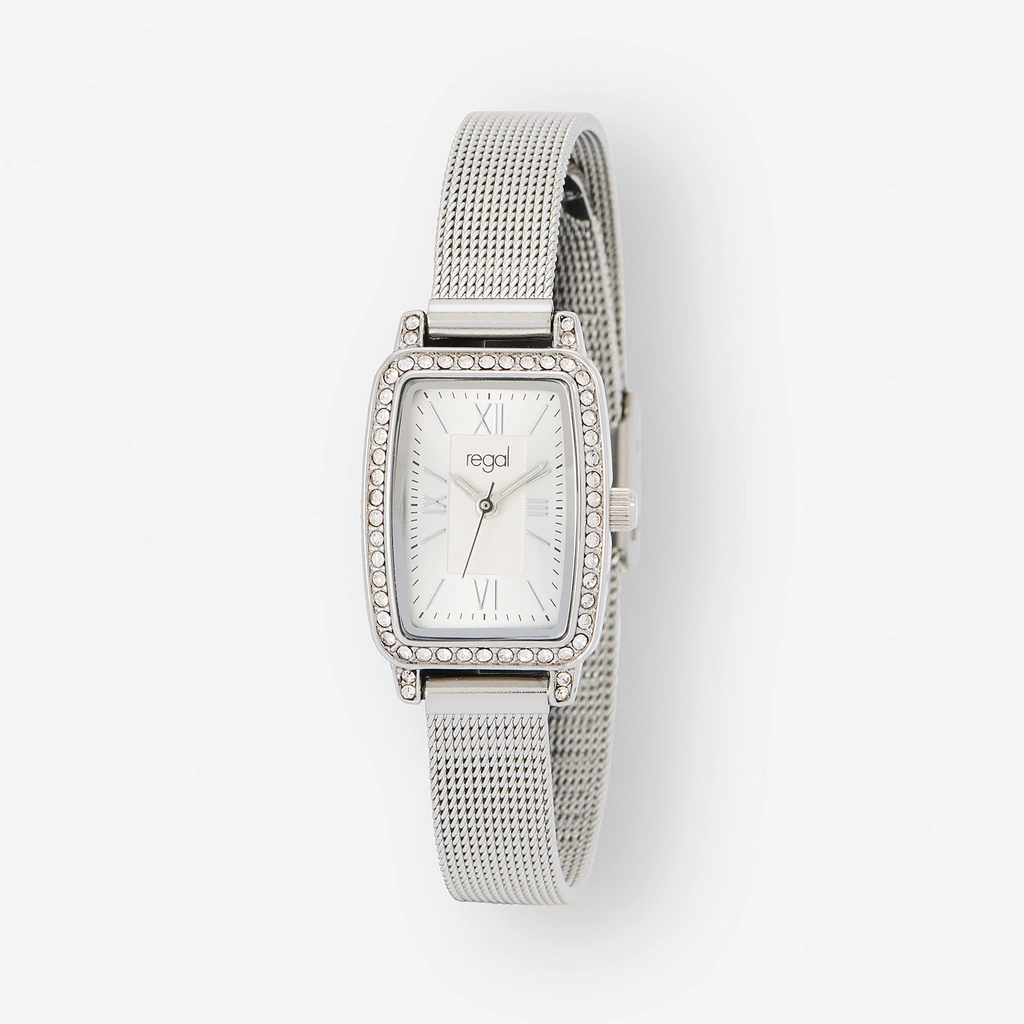 Regal damklocka - meshband silverton, 19x34 mm