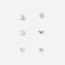6 silverfärgade studs - olika motiv 6