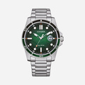 Citizen Marine Eco-Drive, stål/grön - AW1811-82X