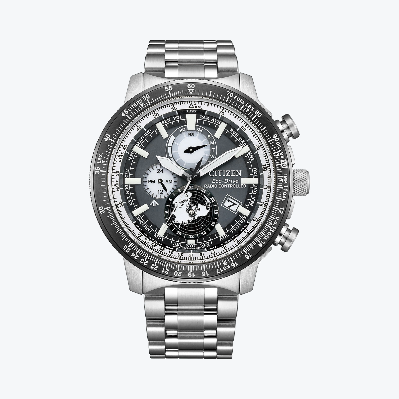 Citizen Promaster Geo Trekker, stål/grå - BY3006-53H