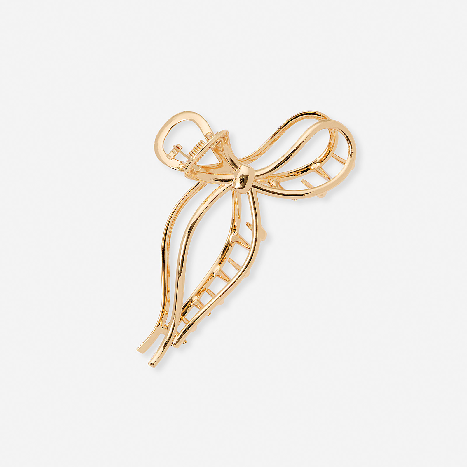 Guldfärgad hårklämma - rosettform, 11cm