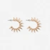 Guldfärgade örhängen - hoops, spikes, 30mm