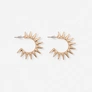 Guldfärgade örhängen - hoops, spikes, 30mm