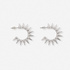 Silverfärgade örhängen - hoops, spikes, 30mm