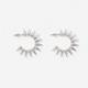 Silverfärgade örhängen - hoops, spikes, 30mm