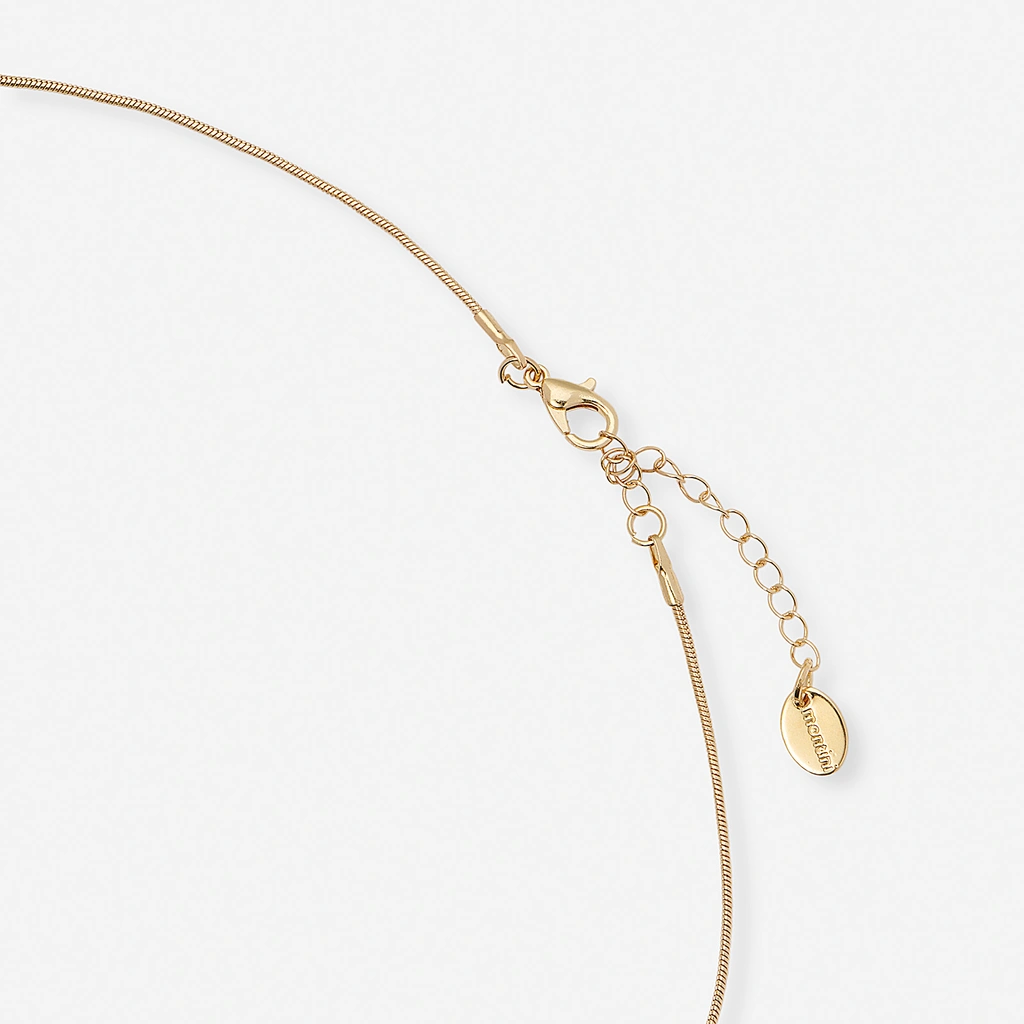 Guldfärgat halsband - vridna ringar, 60+6cm