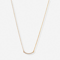 Guldfärgat halsband, båge med stenar, 42+7cm