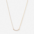 Guldfärgat halsband, båge med stenar, 42+7cm