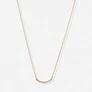 Guldfärgat halsband, båge med stenar, 42+7cm