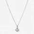 Silverfärgat halsband, ankare, 42+7cm