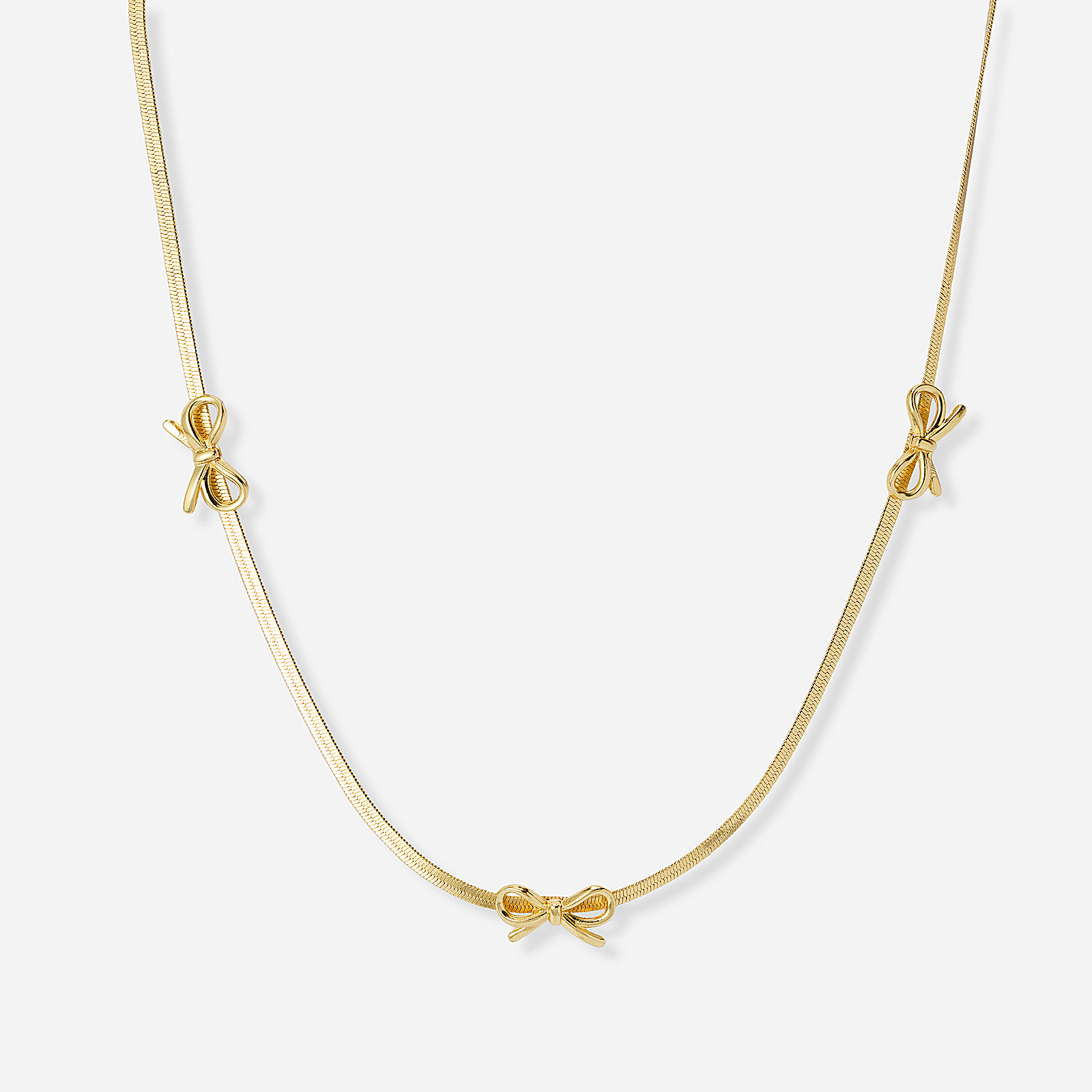 Guldfärgat halsband, rosetter, 40+6cm