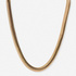 Guldfärgat halsband, fiskbenskedja, 42+7cm