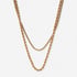 Guldfärgat tvåradigt halsband, 45-48+7cm