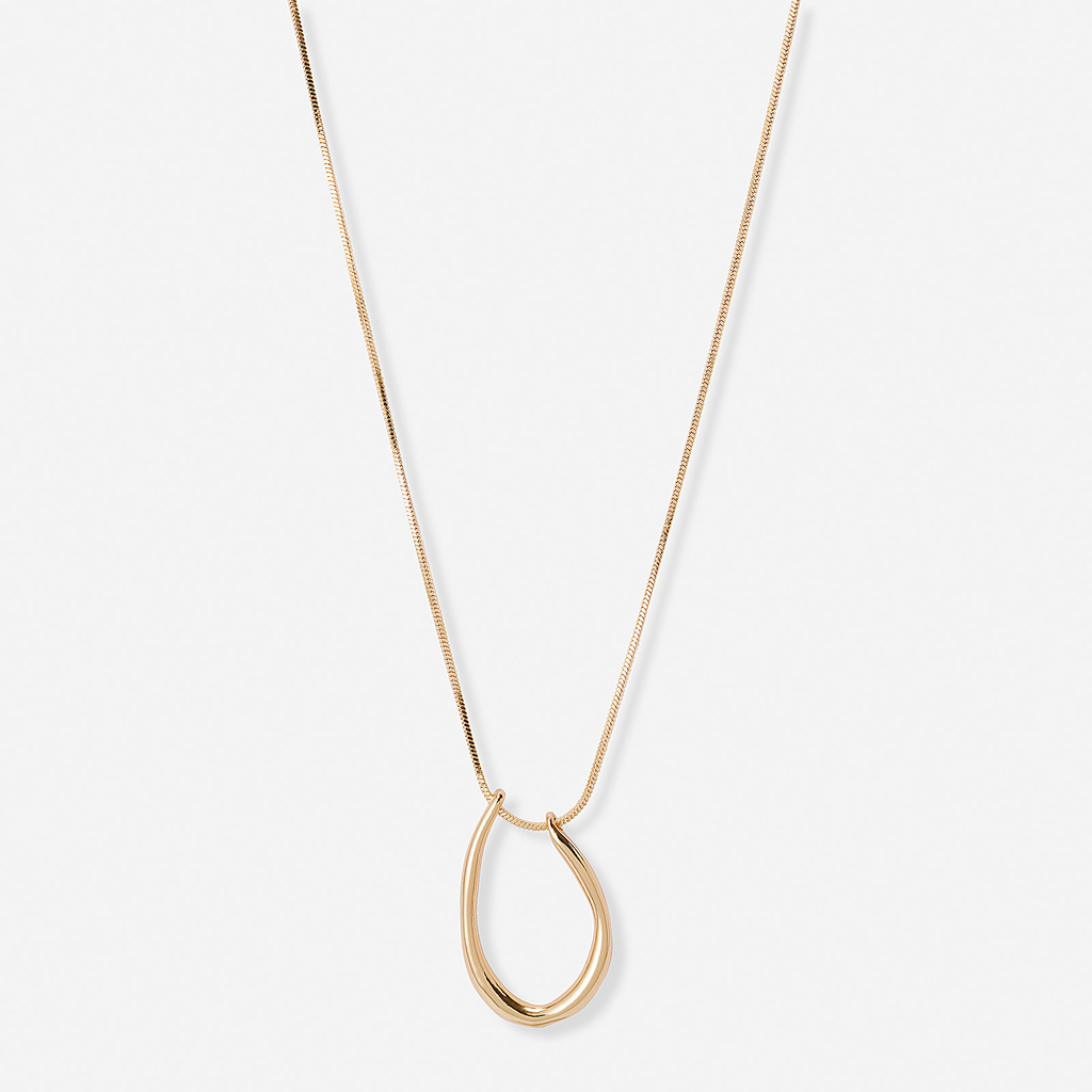 Guldfärgat halsband, båge, 62+7cm