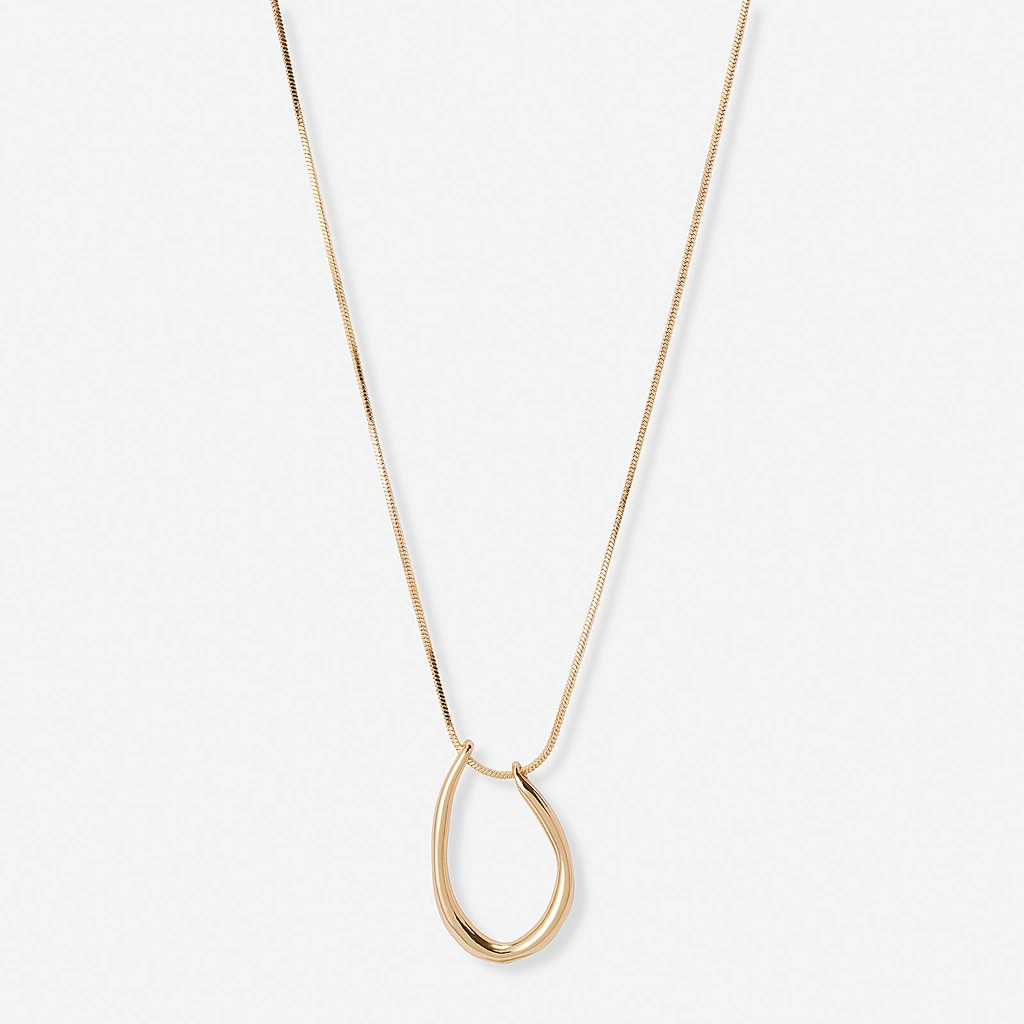 Guldfärgat halsband, båge, 62+7cm