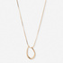 Guldfärgat halsband, båge, 62+7cm