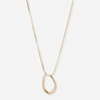 Guldfärgat halsband, båge, 62+7cm