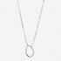 Silverfärgat halsband, båge, 62+7cm