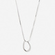Silverfärgat halsband, båge, 62+7cm