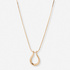 Guldfärgat halsband, bygel, 62+7cm