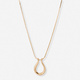 Guldfärgat halsband, bygel, 62+7cm