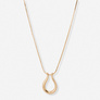 Guldfärgat halsband, bygel, 62+7cm