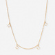 Guldfärgat halsband, fyrklöver, 41+7cm