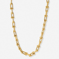 Guldfärgat halsband, byglar, 40+5cm