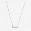 Guldfärgat halsband "LOVE" - 42+7cm