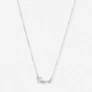 Silverfärgat halsband "LOVE" - 42+7cm