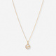 Guldfärgat halsband, cirkel & love, 42+7cm