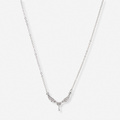 Silverfärgat halsband, nyckel, 42+7cm