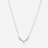 Silverfärgat halsband, nyckel, 42+7cm