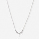 Silverfärgat halsband, nyckel, 42+7cm