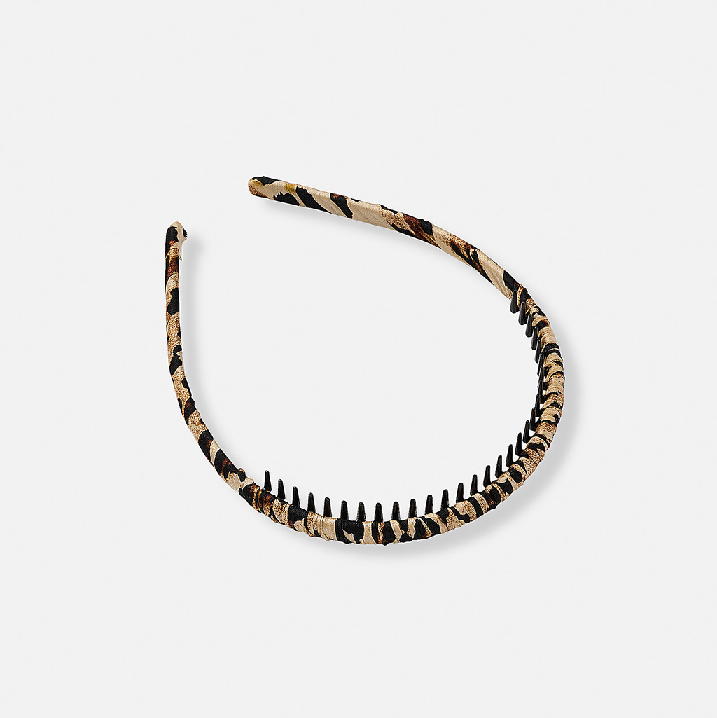Leopardfärgat diadem med piggar