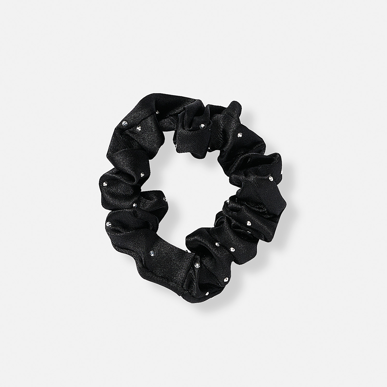Svart scrunchie med strass