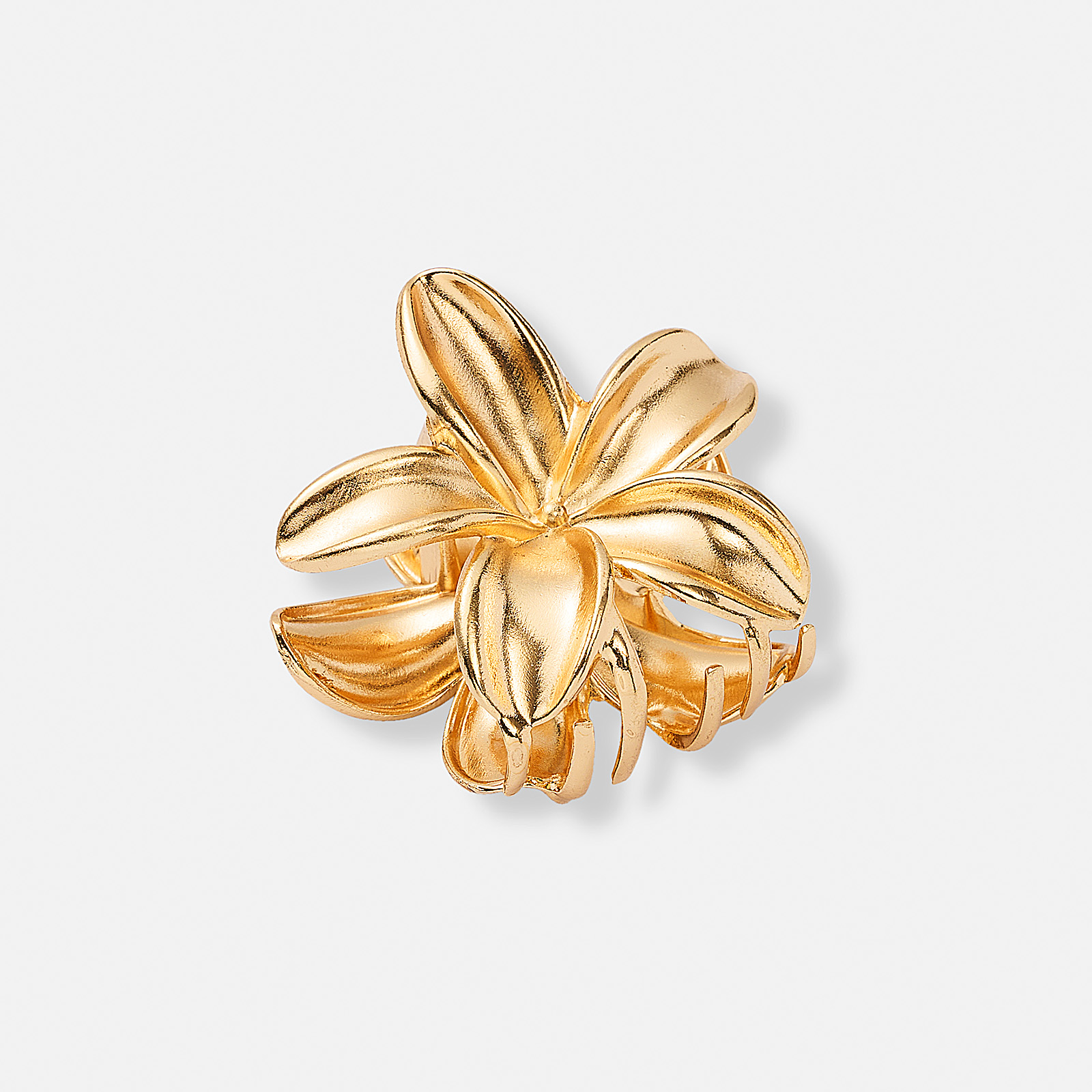 Guldfärgad hårklämma - blomma, 5 cm