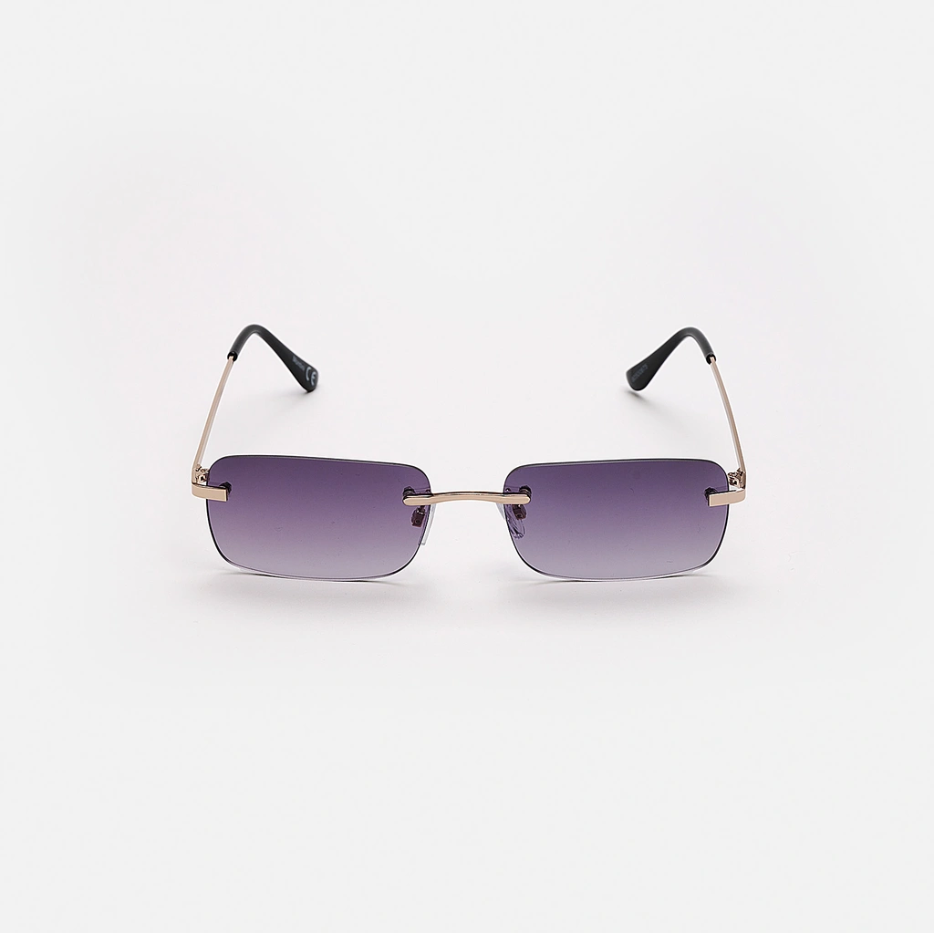 Solglasögon unisex Rectangle, gråtonat glas