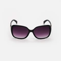 Solglasögon dam Square, lila glas & svarta bågar