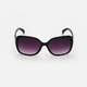 Solglasögon dam Square, lila glas & svarta bågar