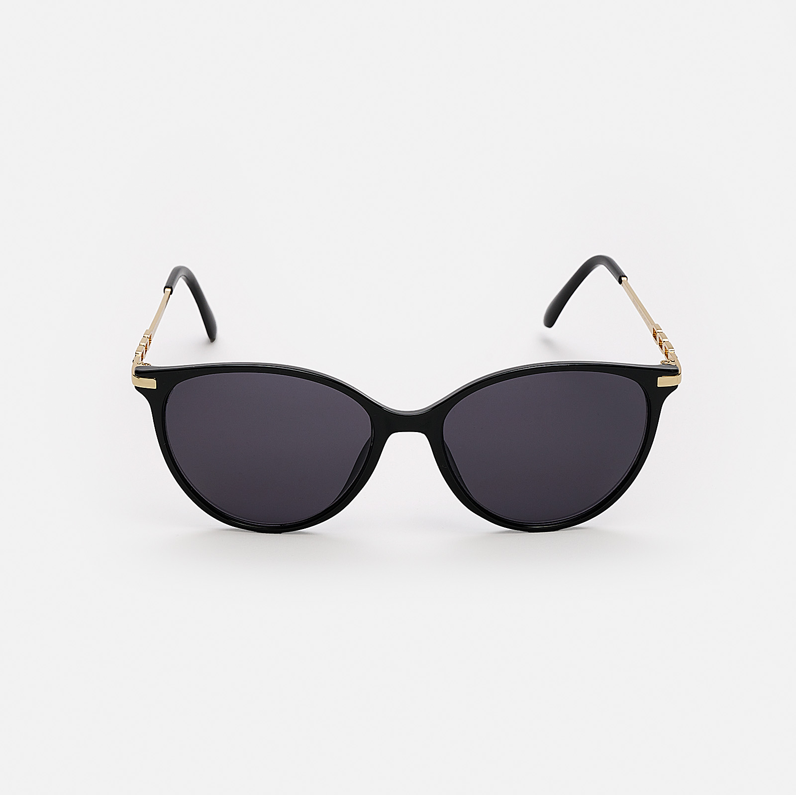 Solglasögon dam Cat Eye, svart glas & svarta bågar